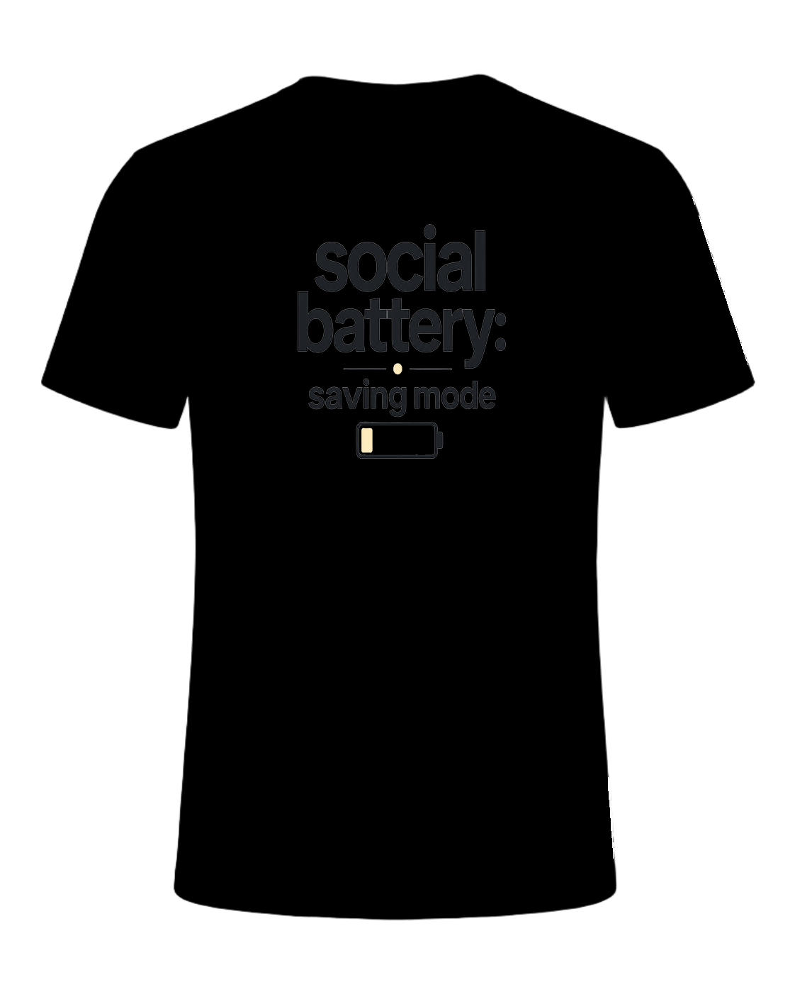 social battery: saving mode — Black