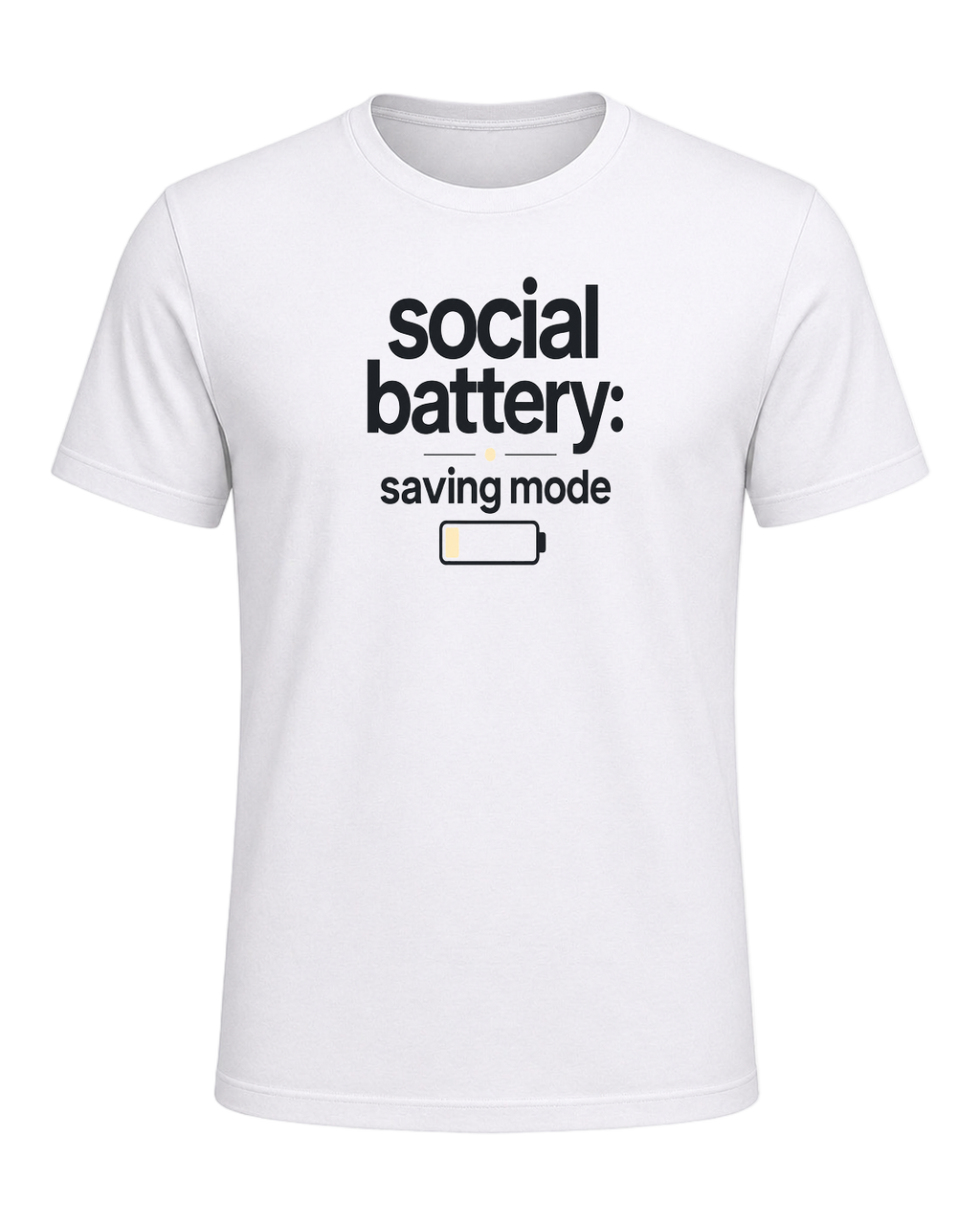 social battery: saving mode — White