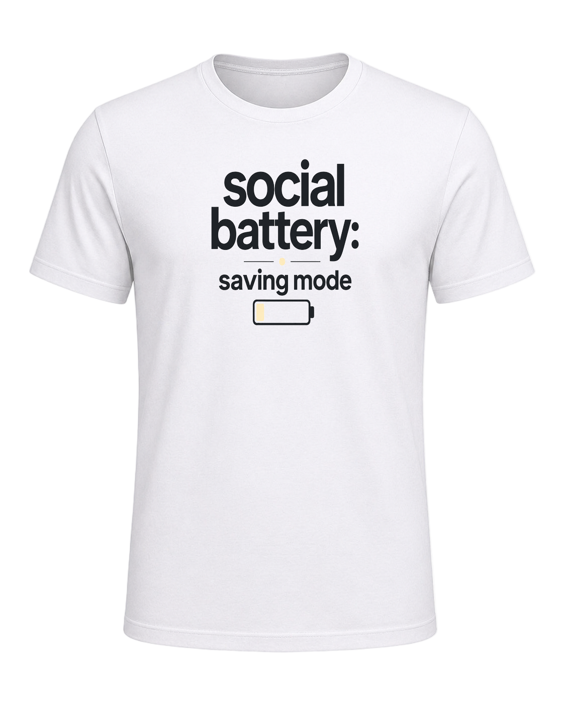 social battery: saving mode — White
