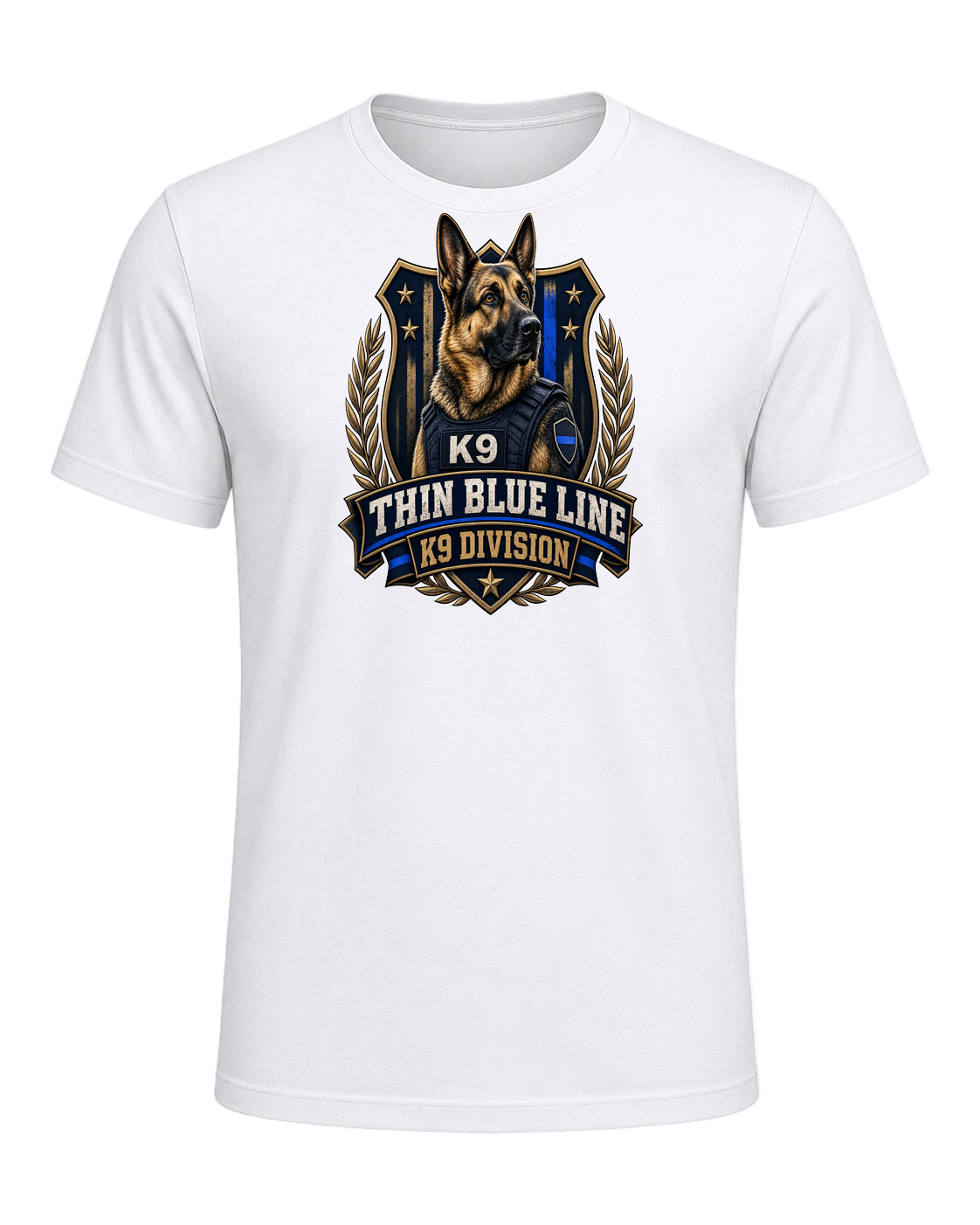 German Shepherd K9 Officer — White