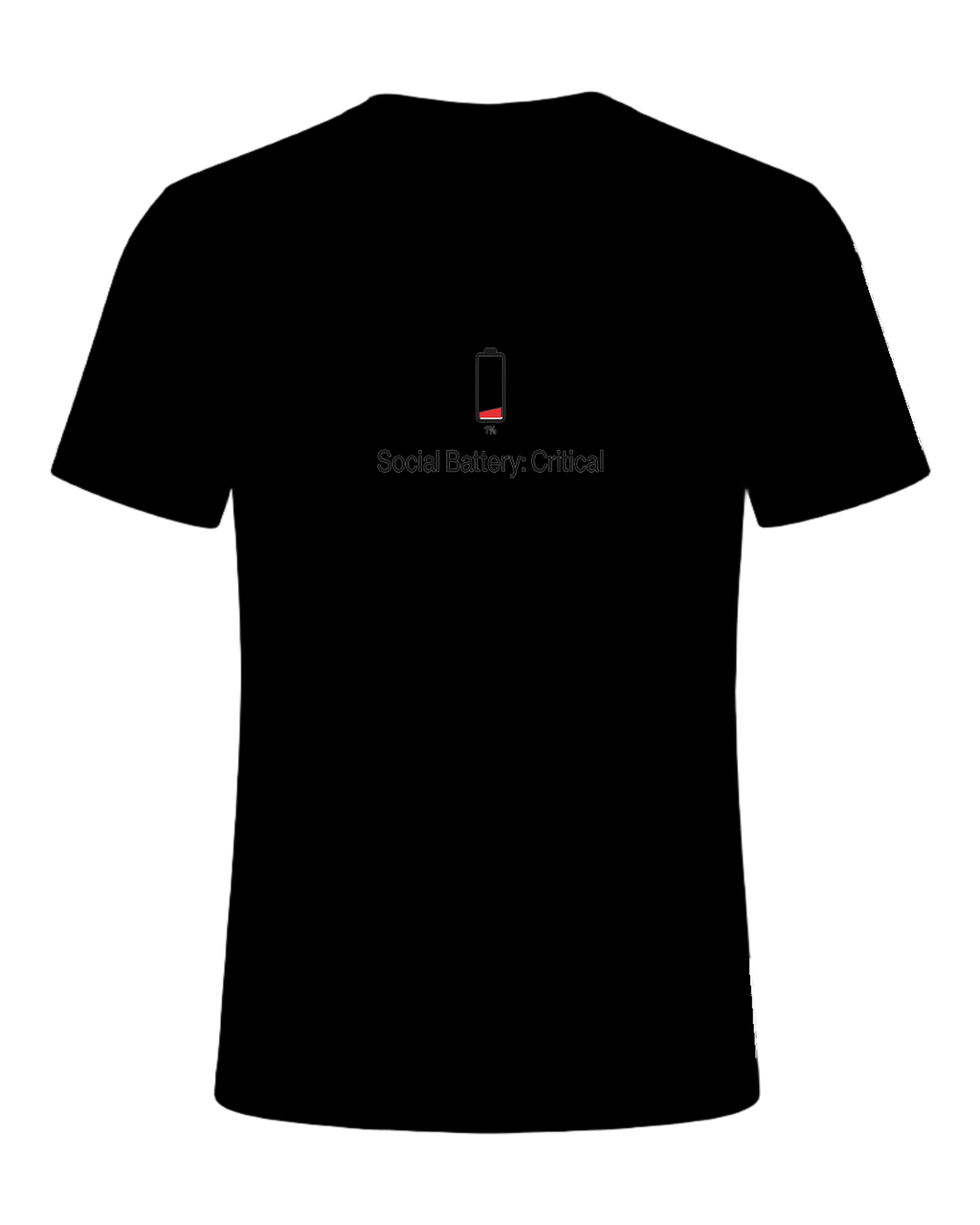 Social Battery Empty — Black