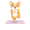 Corgi + Yoga