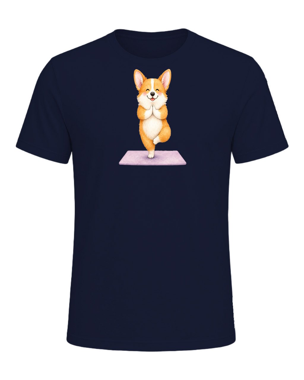 Corgi + Yoga — Navy