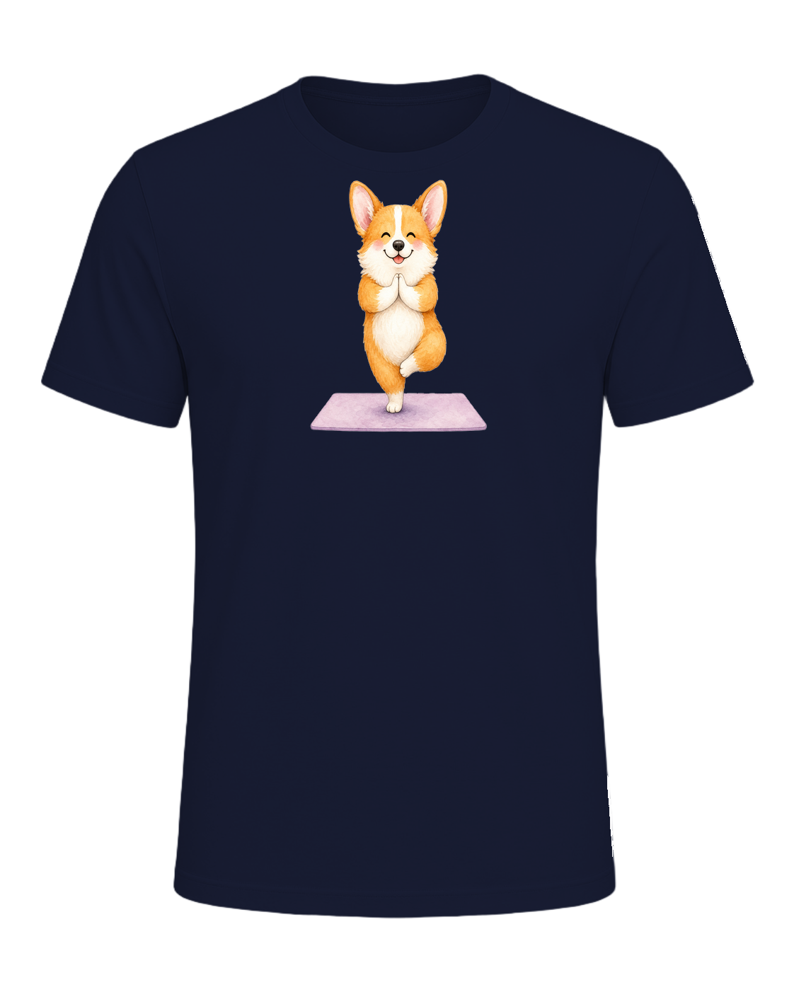 Corgi + Yoga — Navy