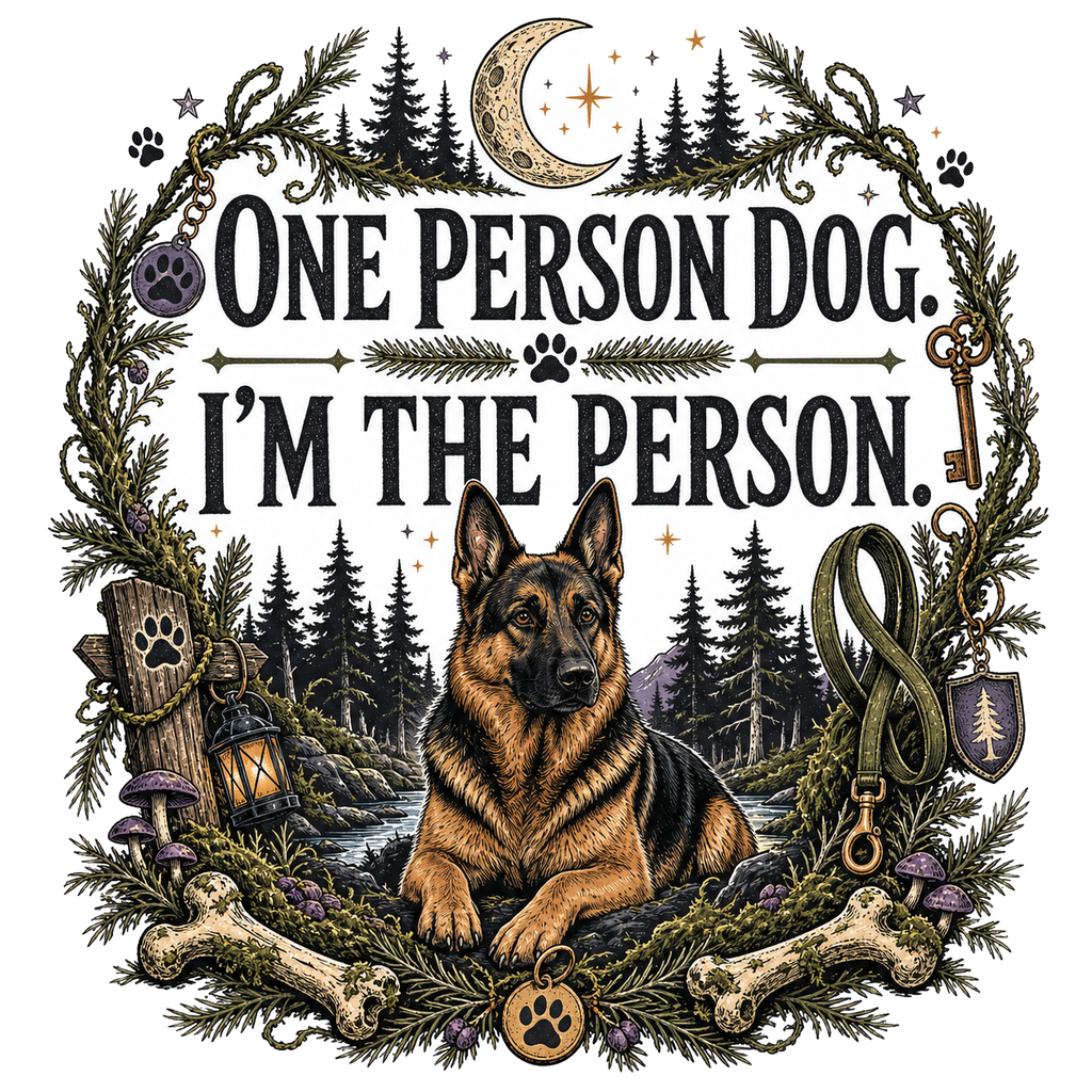 ONE PERSON DOG. I'M THE PERSON.