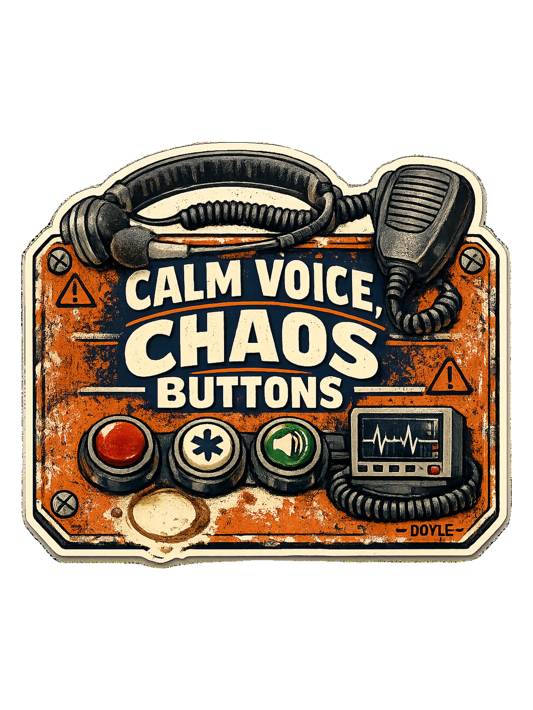 Calm Voice, Chaos Buttons Tee