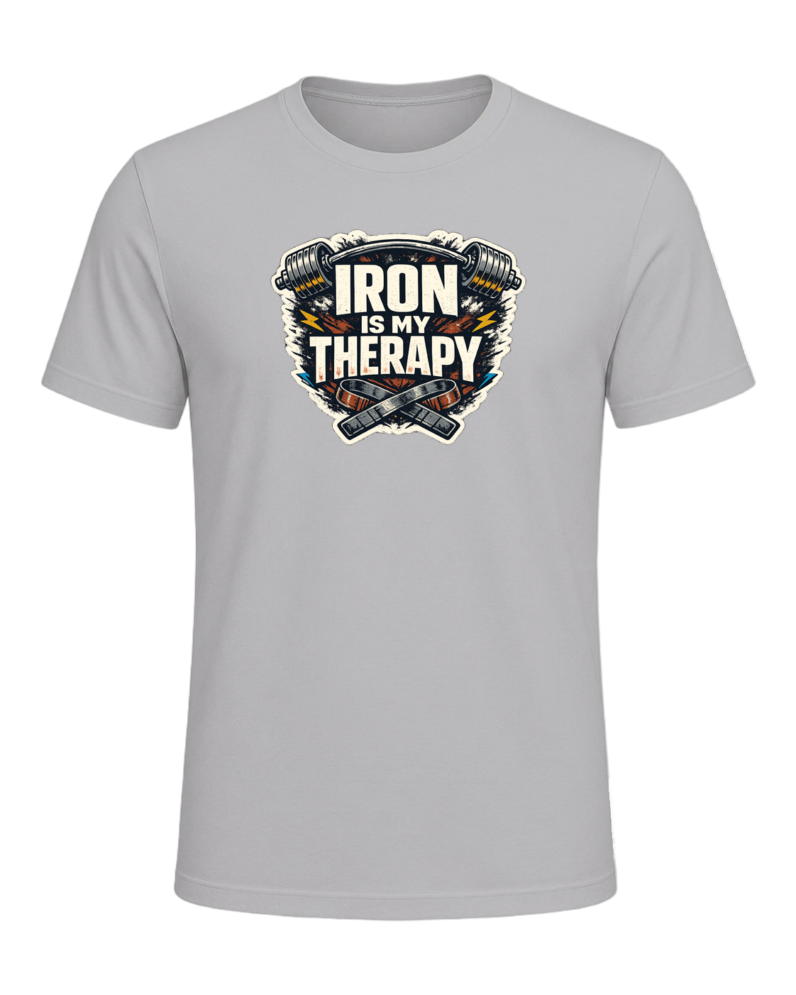 Iron Is My Therapy Tee — Athletic Heather