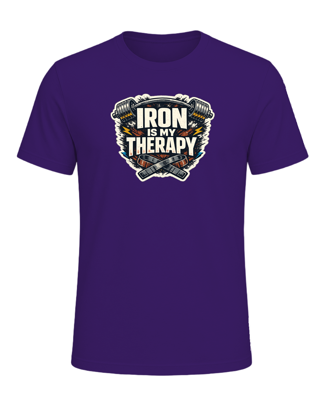 Iron Is My Therapy Tee — Team Purple