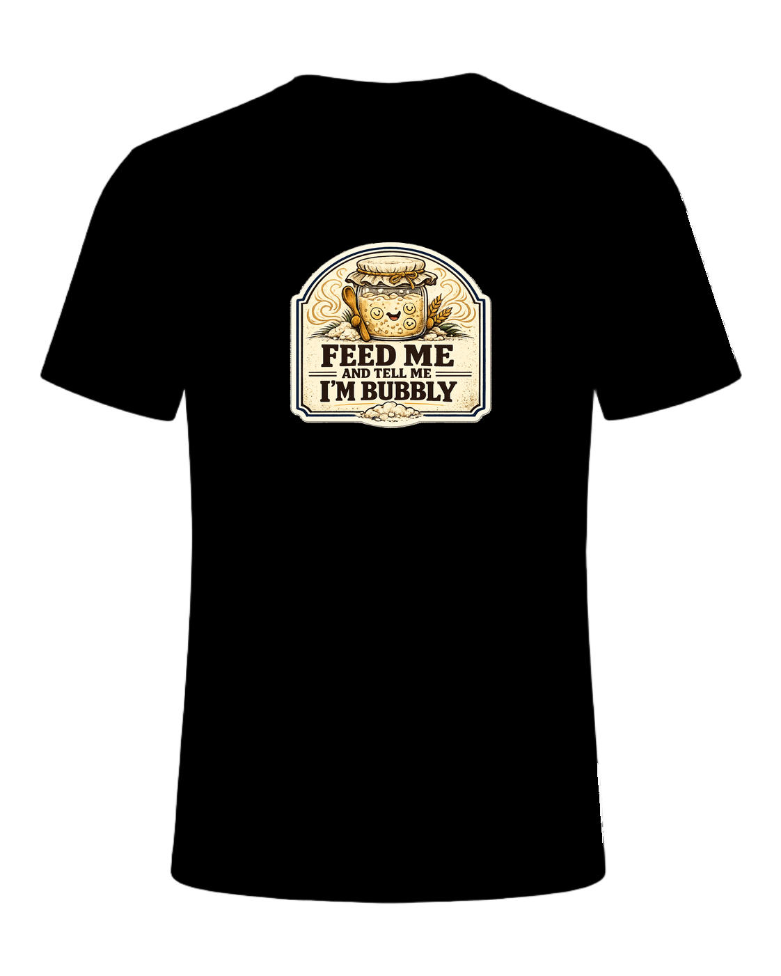 Feed Me And Tell Me I'm Bubbly Tee — Black