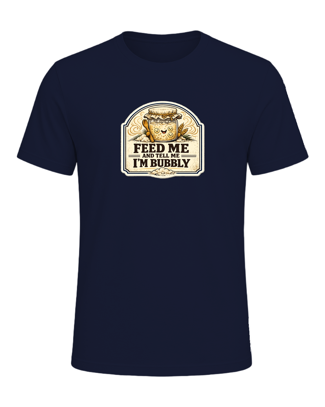 Feed Me And Tell Me I'm Bubbly Tee — Navy