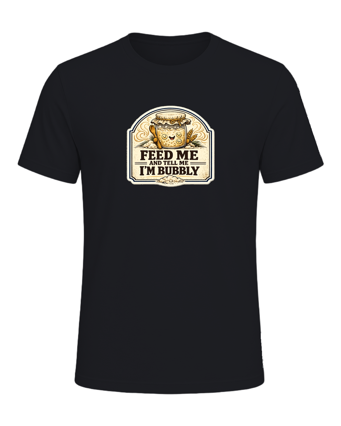 Feed Me And Tell Me I'm Bubbly Tee — Vintage Black