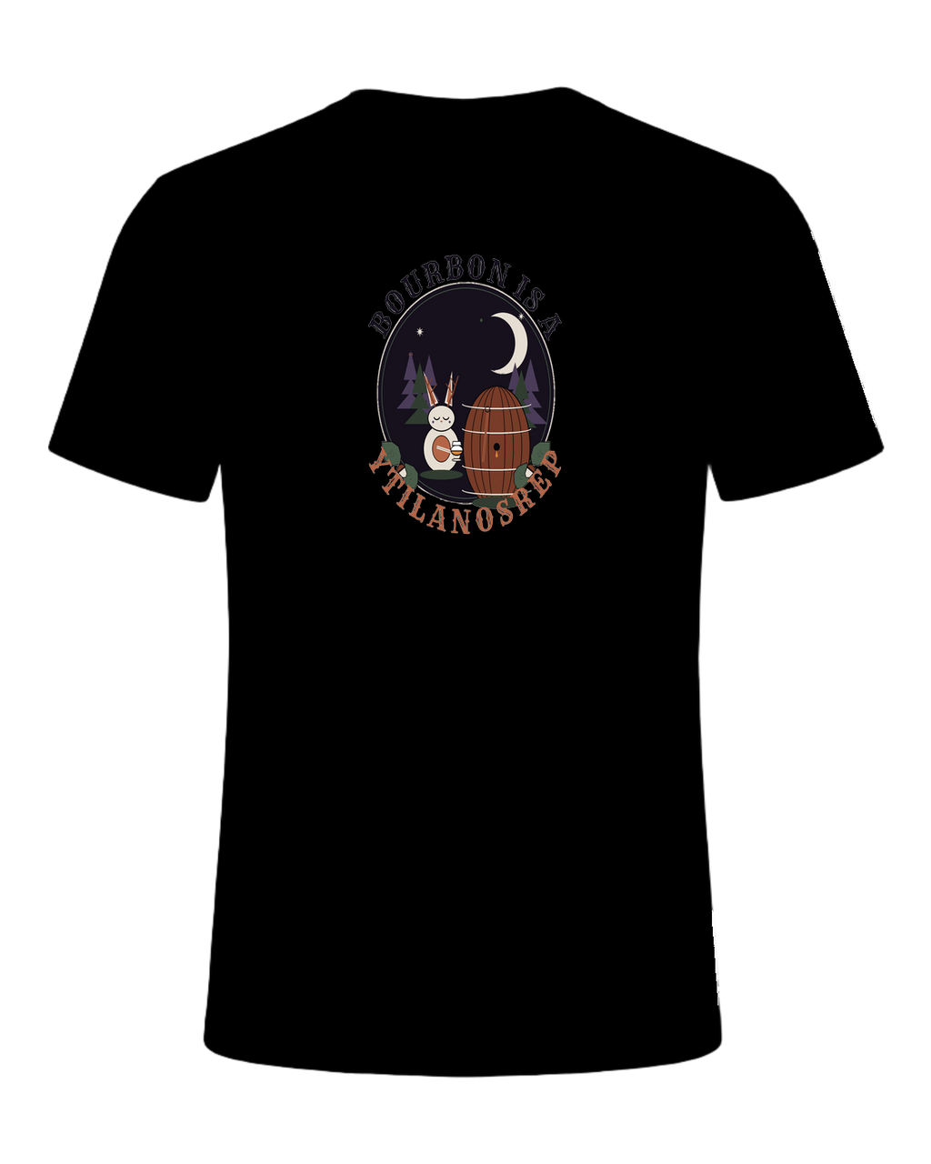 BOURBON IS A PERSONALITY — Black