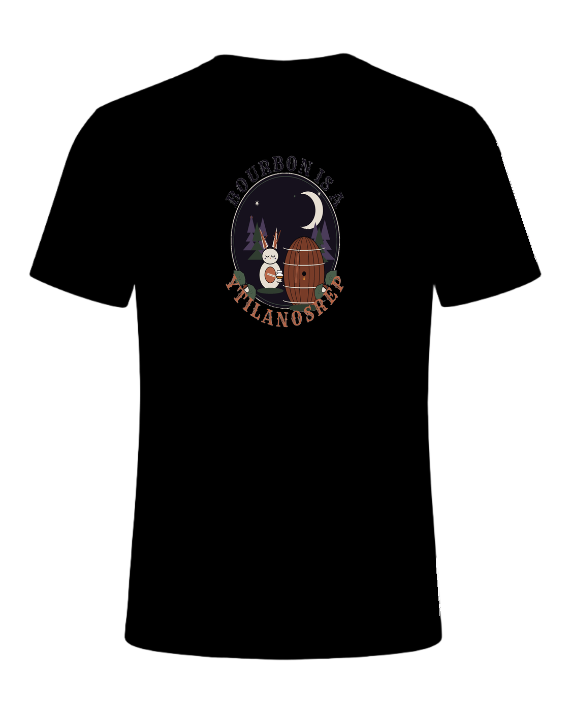 BOURBON IS A PERSONALITY — Black