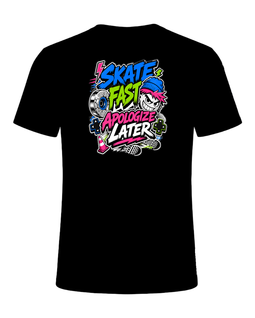 SKATE FAST APOLOGIZE LATER — Black