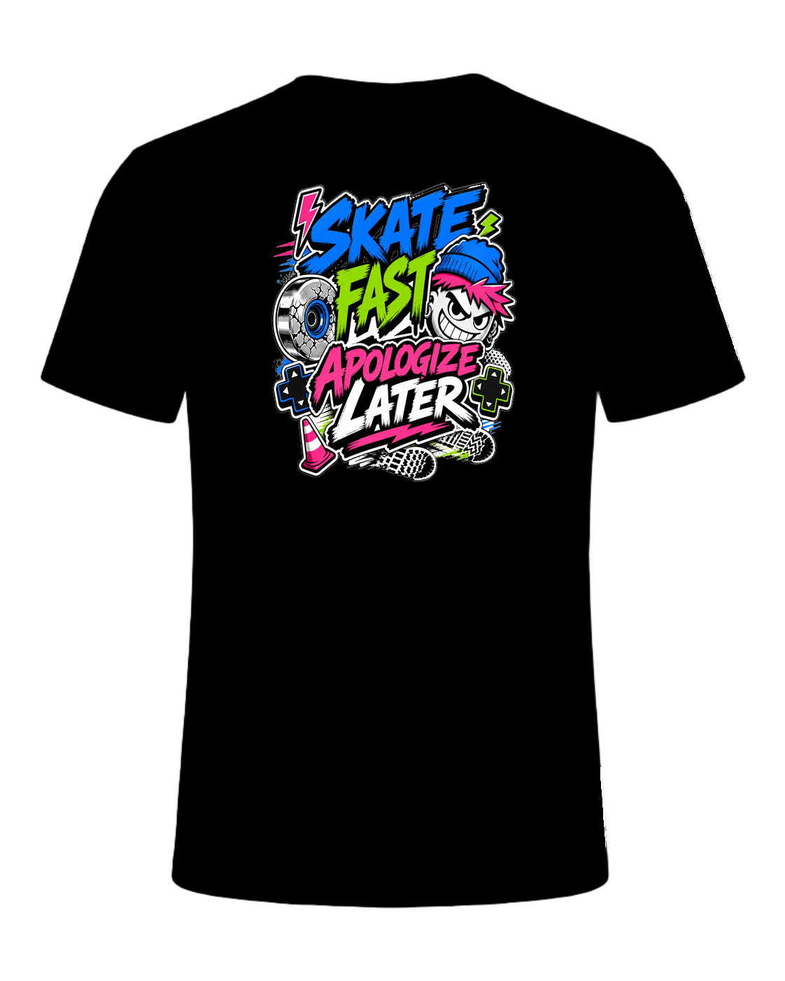 SKATE FAST APOLOGIZE LATER — Black