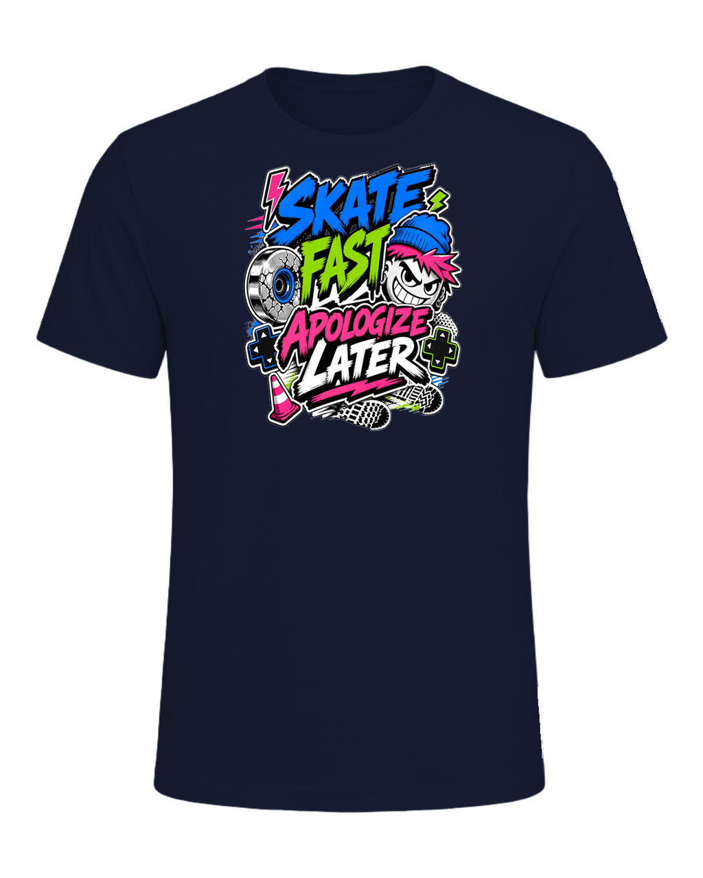 SKATE FAST APOLOGIZE LATER — Navy