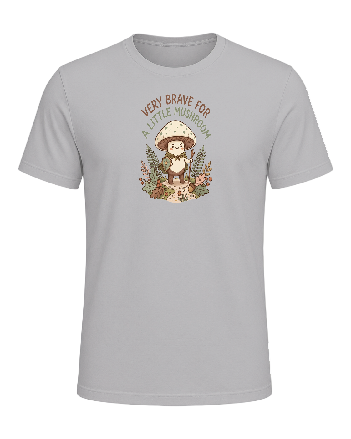 VERY BRAVE FOR A LITTLE MUSHROOM — Athletic Heather