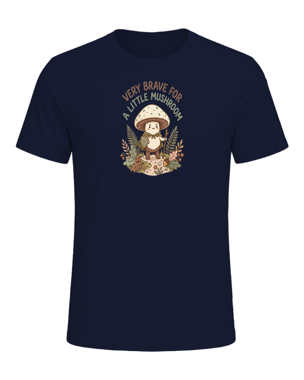 VERY BRAVE FOR A LITTLE MUSHROOM — Navy