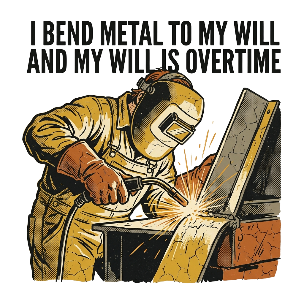 I bend metal to my will and my will is overtime