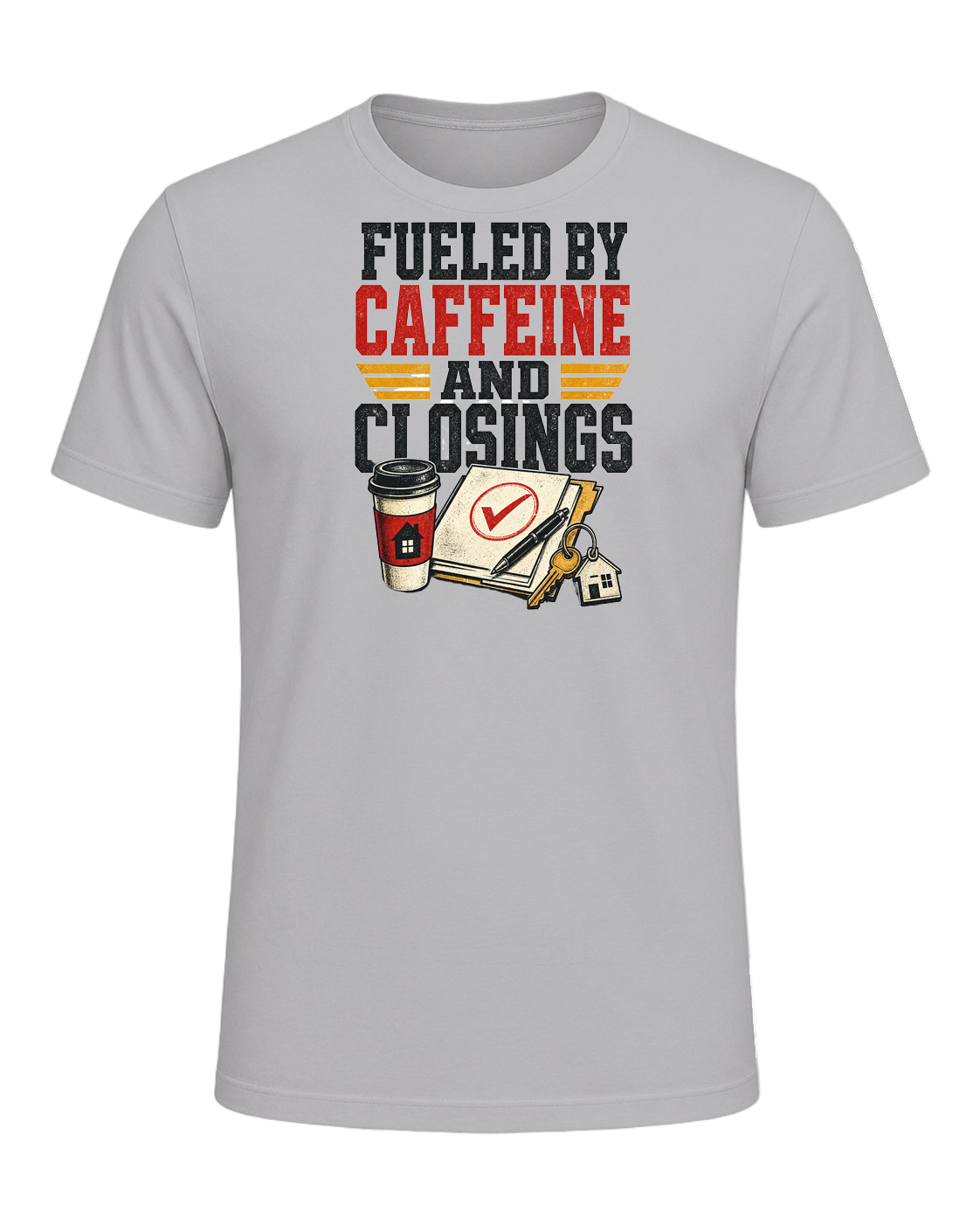 FUELED BY CAFFEINE AND CLOSINGS — Athletic Heather