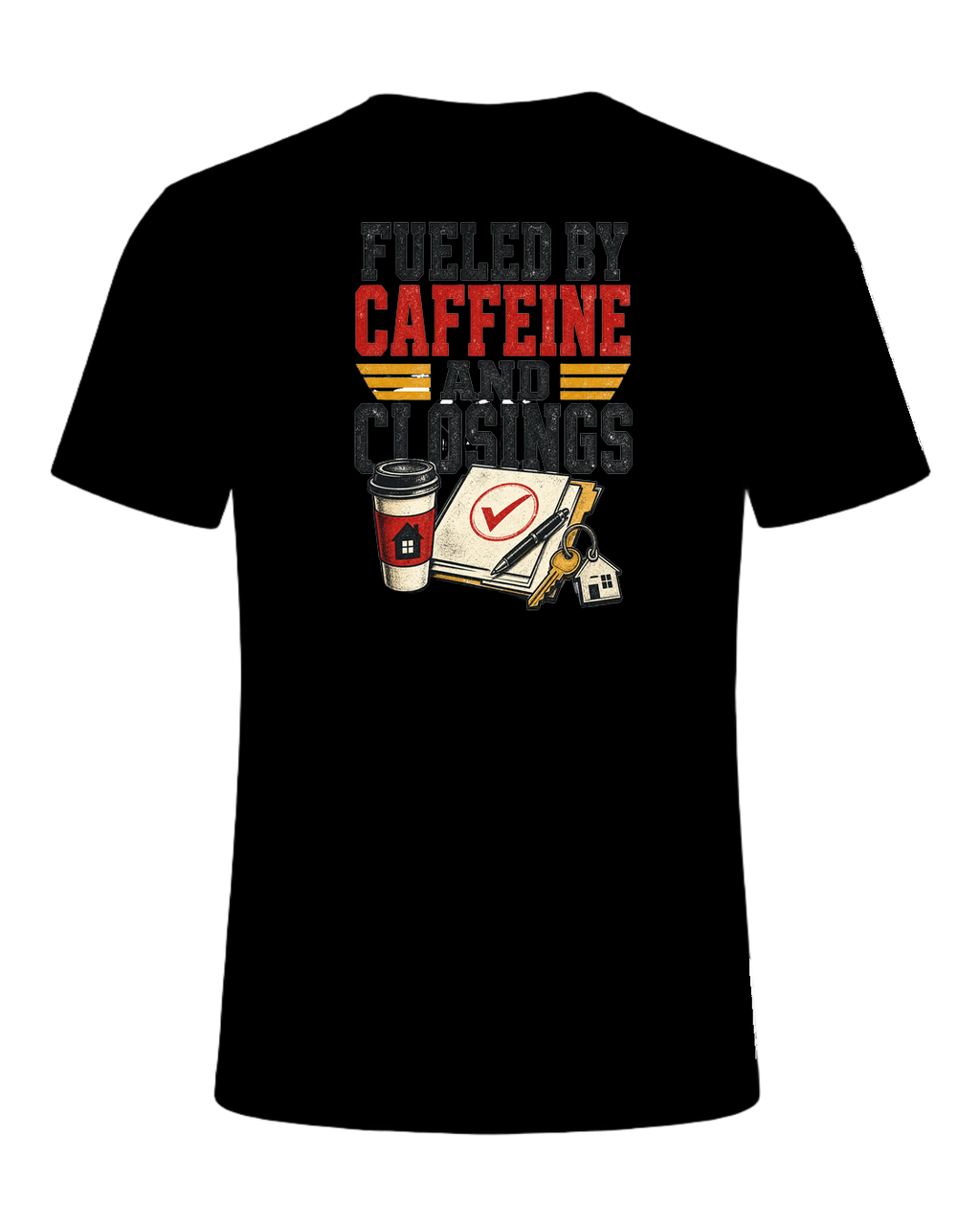 FUELED BY CAFFEINE AND CLOSINGS — Black