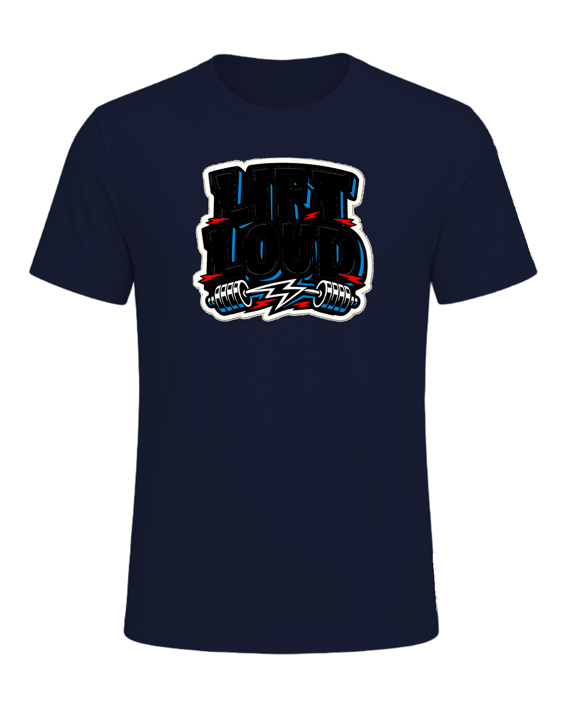 Lift Loud Tee — Navy