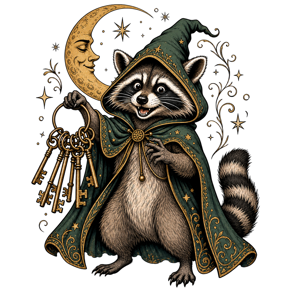 Raccoon Wizard Energy