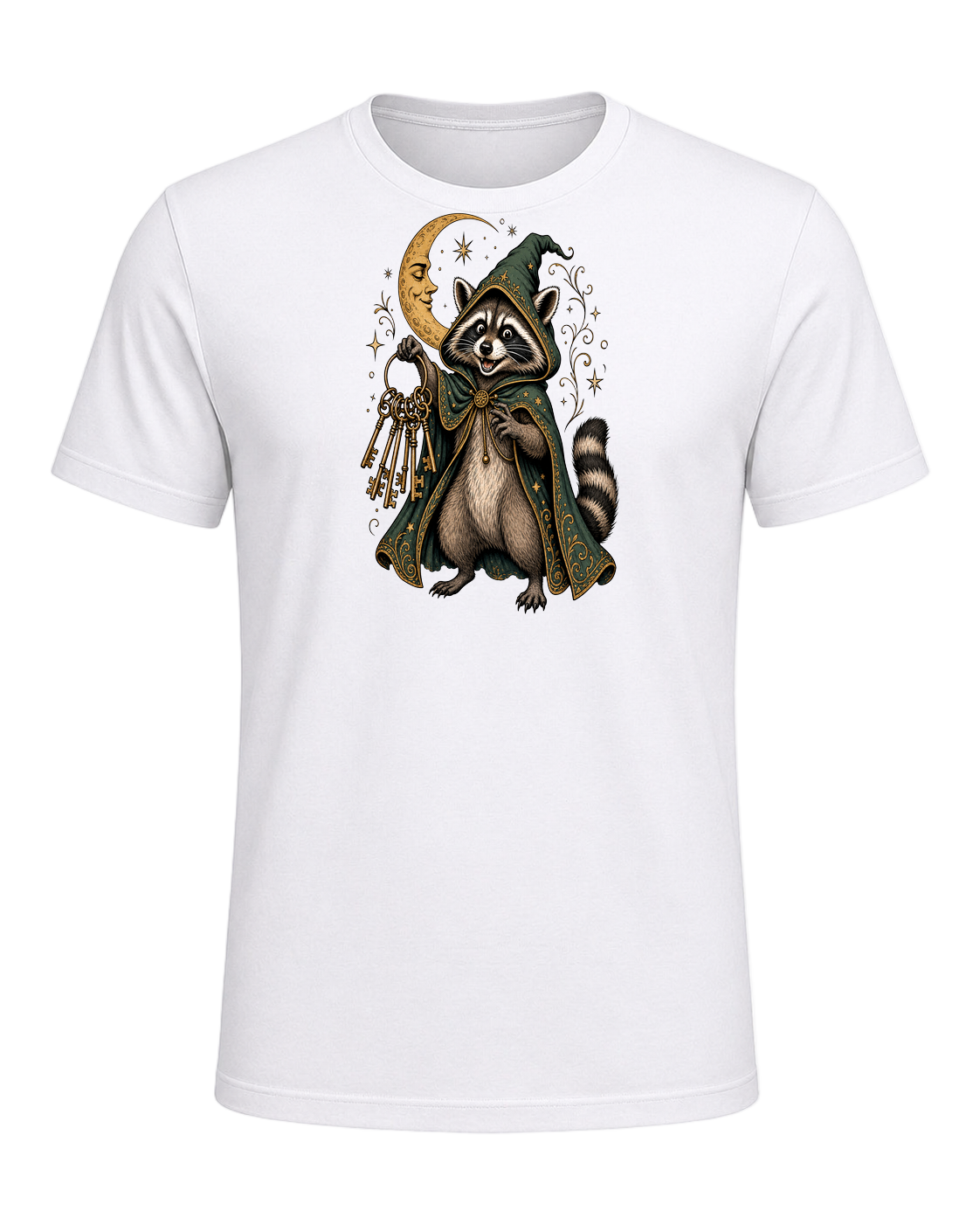 Raccoon Wizard Energy — White