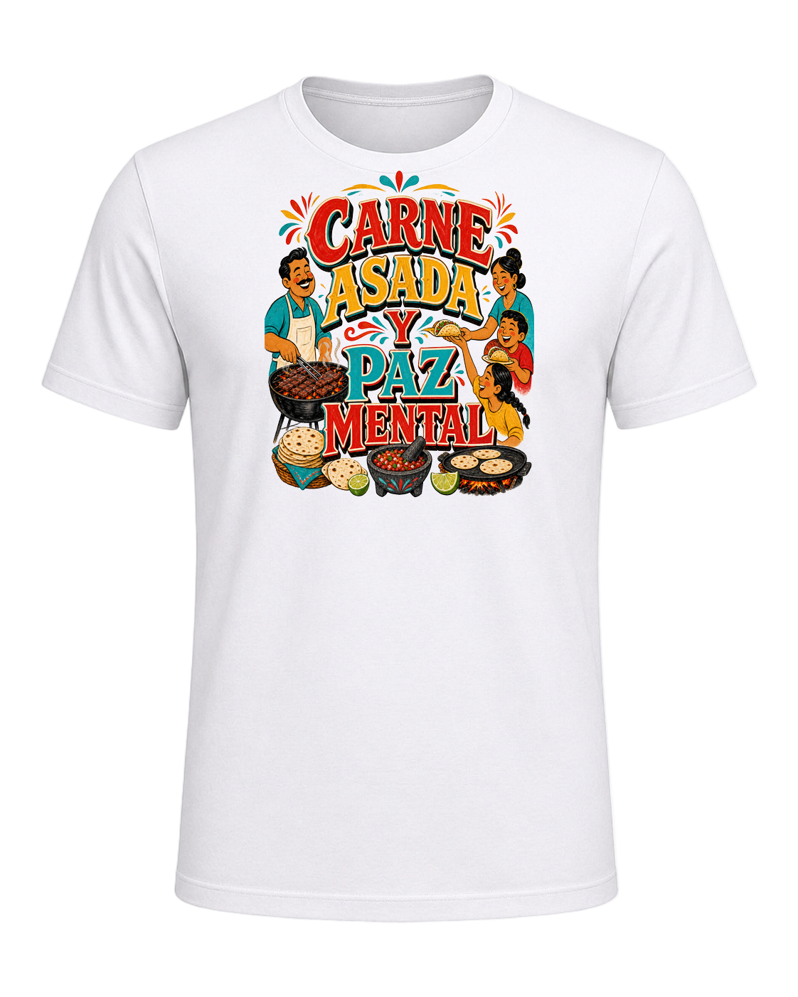 CARNE ASADA Y PAZ MENTAL — White