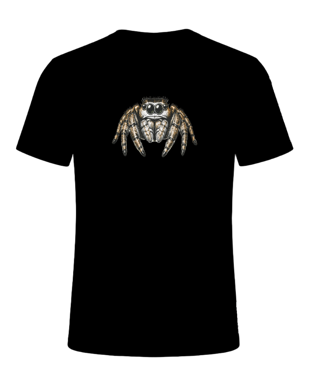 Jumping Spider Close-up Art — Black
