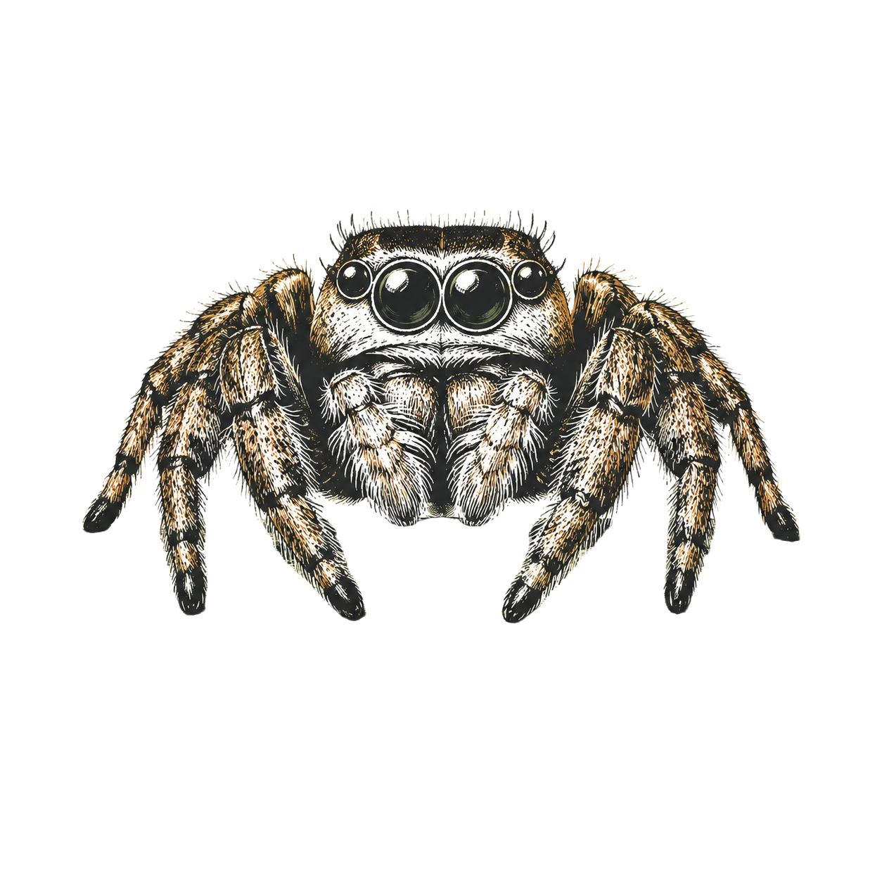 Jumping Spider Close-up Art