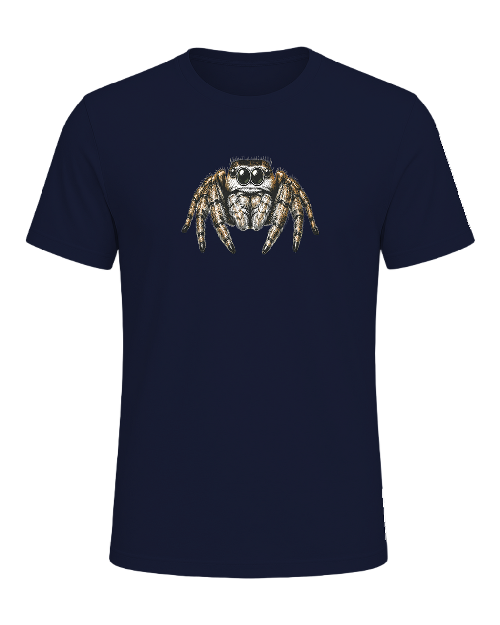 Jumping Spider Close-up Art — Navy