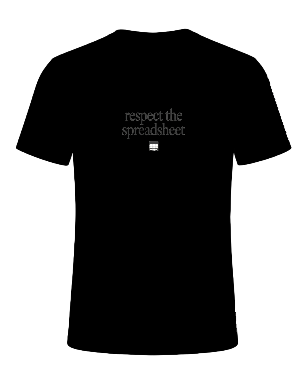 respect the spreadsheet — Black