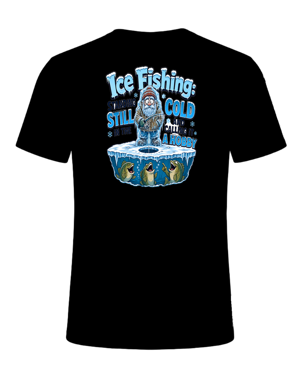 Ice Fishing Humor — Black