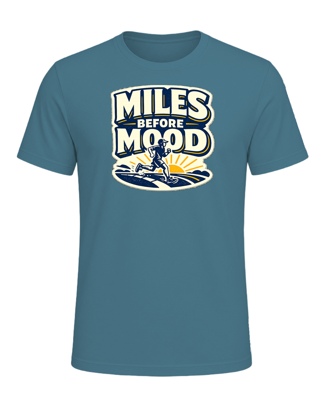 Miles Before Mood Tee — Heather Deep Teal