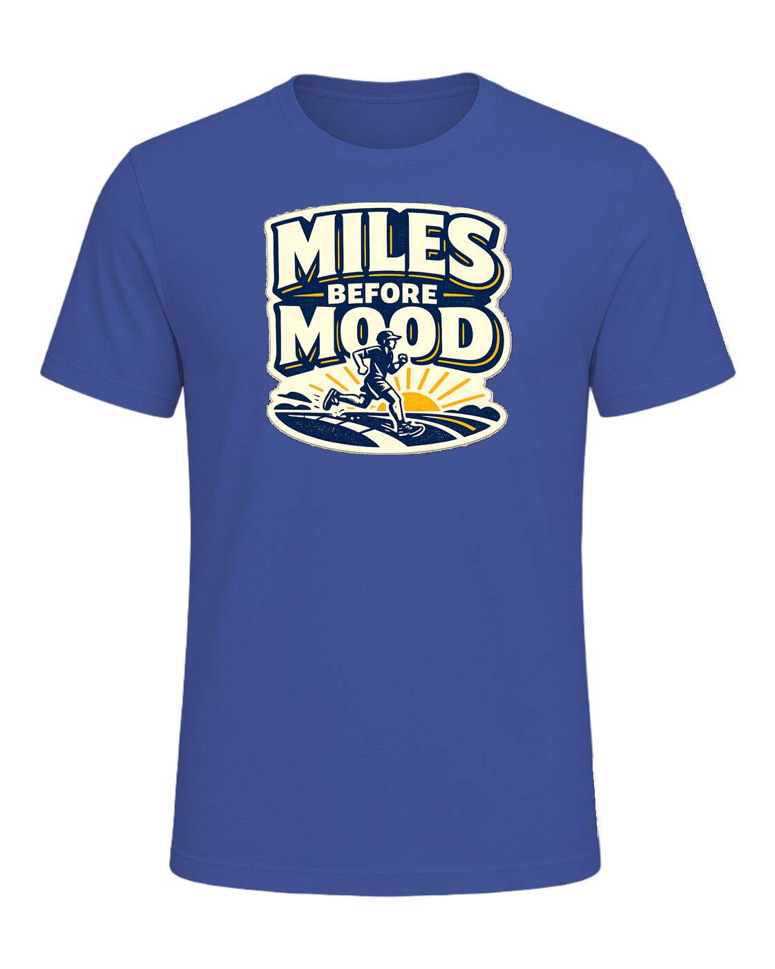 Miles Before Mood Tee — Heather True Royal