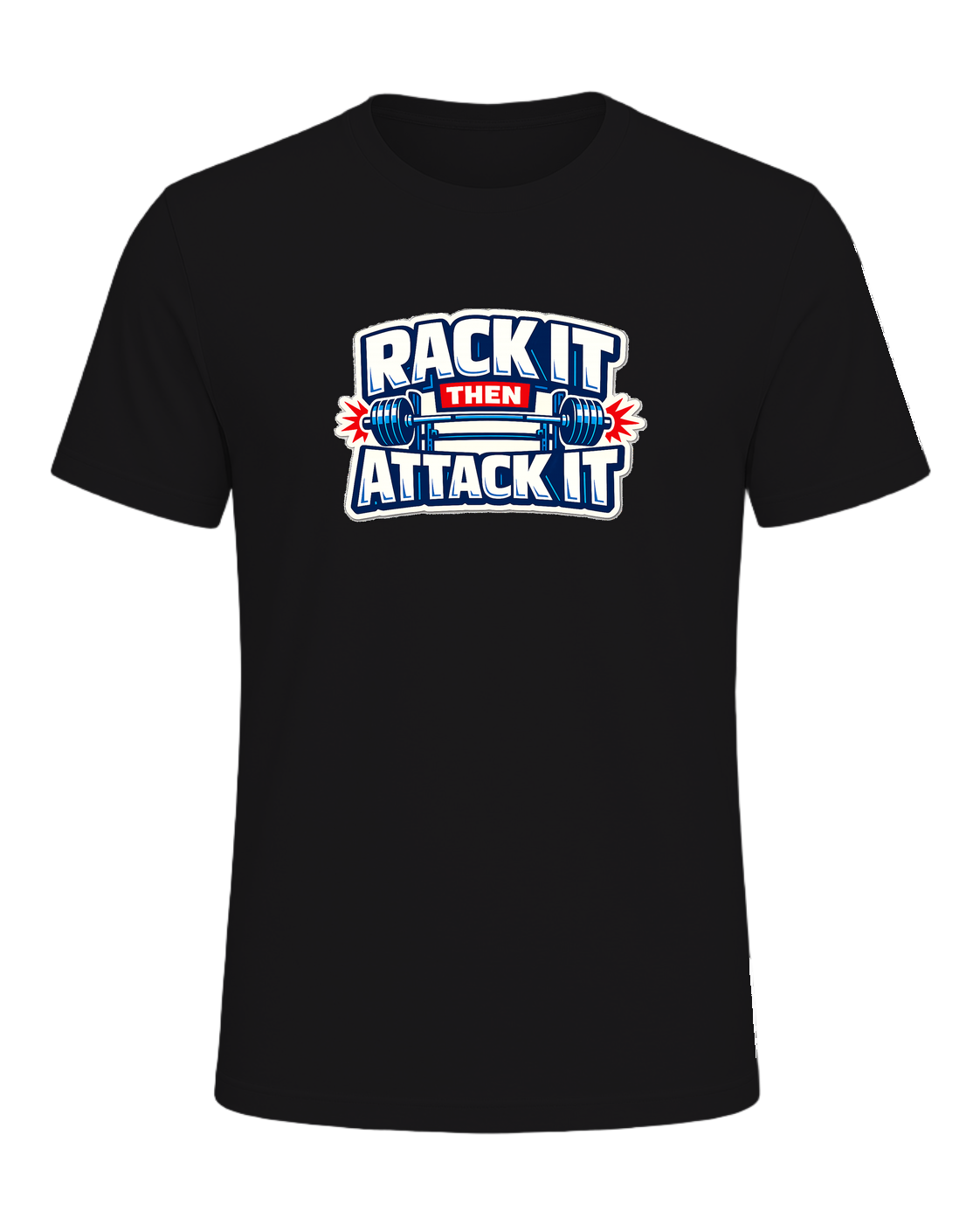 A loud rack-day barbell tee for lifters who load the bar and attack the set. — Dark Grey Heather