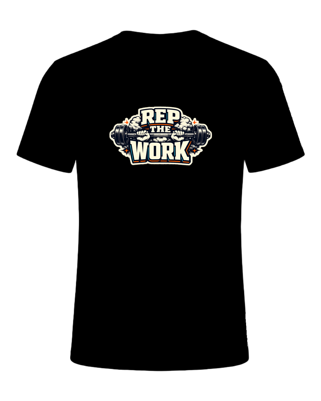 A bold barbell gym tee for lifters who believe the reps are the whole point. — Black