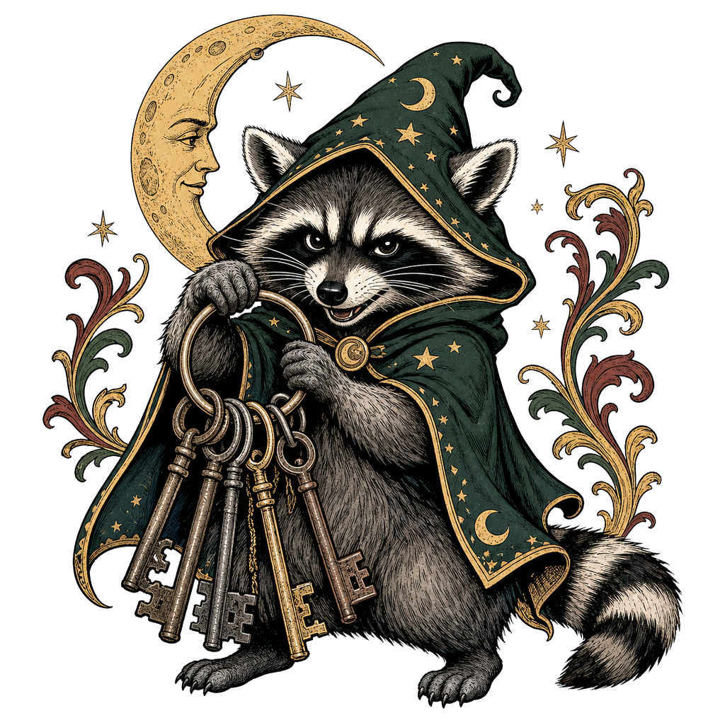 Raccoon Wizard Energy
