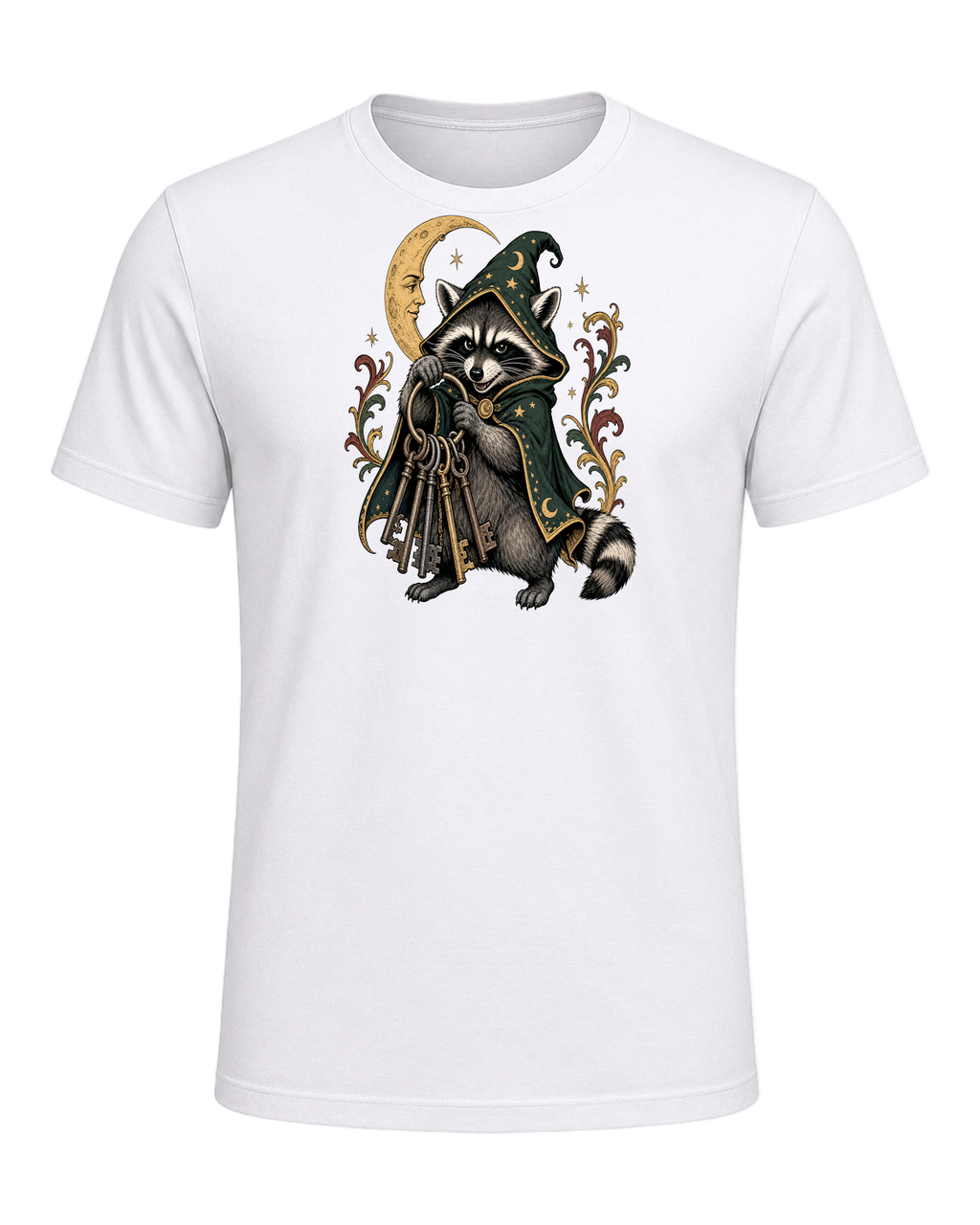 Raccoon Wizard Energy — White