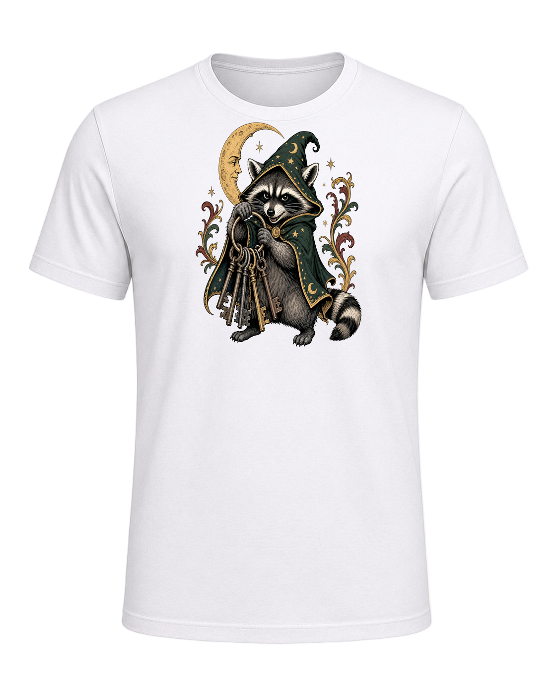 Raccoon Wizard Energy — White