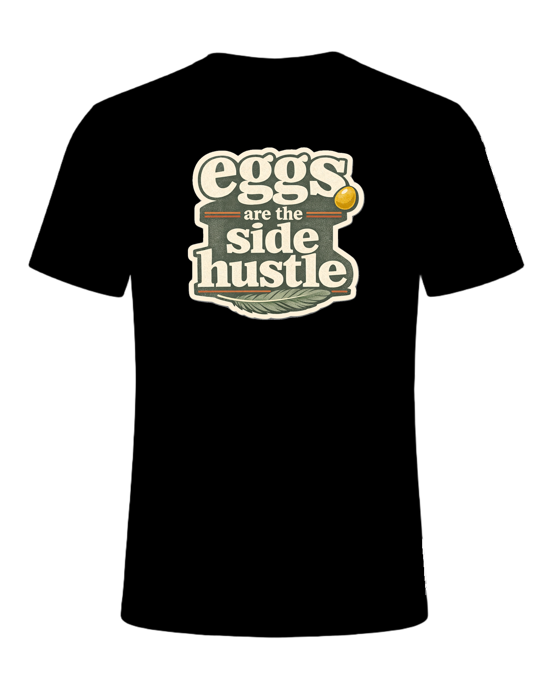 Eggs Are The Side Hustle Tee — Black