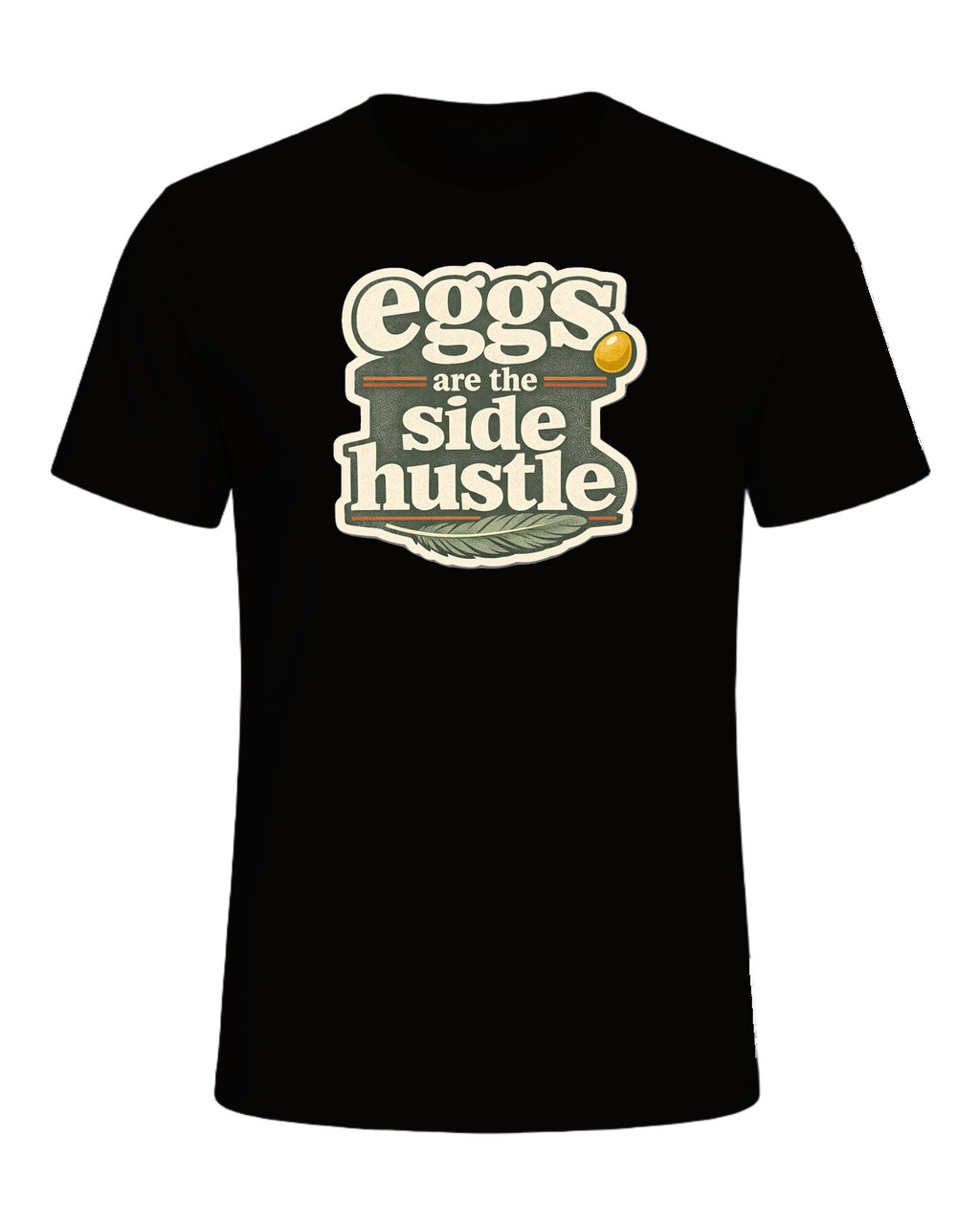 Eggs Are The Side Hustle Tee — Black Heather