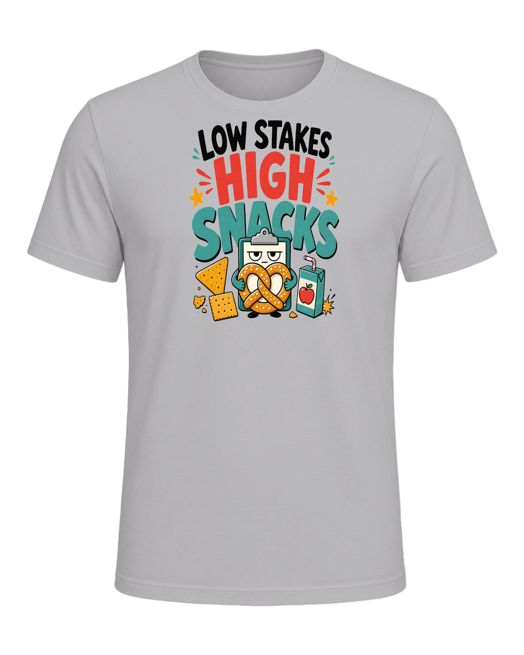 LOW STAKES HIGH SNACKS — Athletic Heather