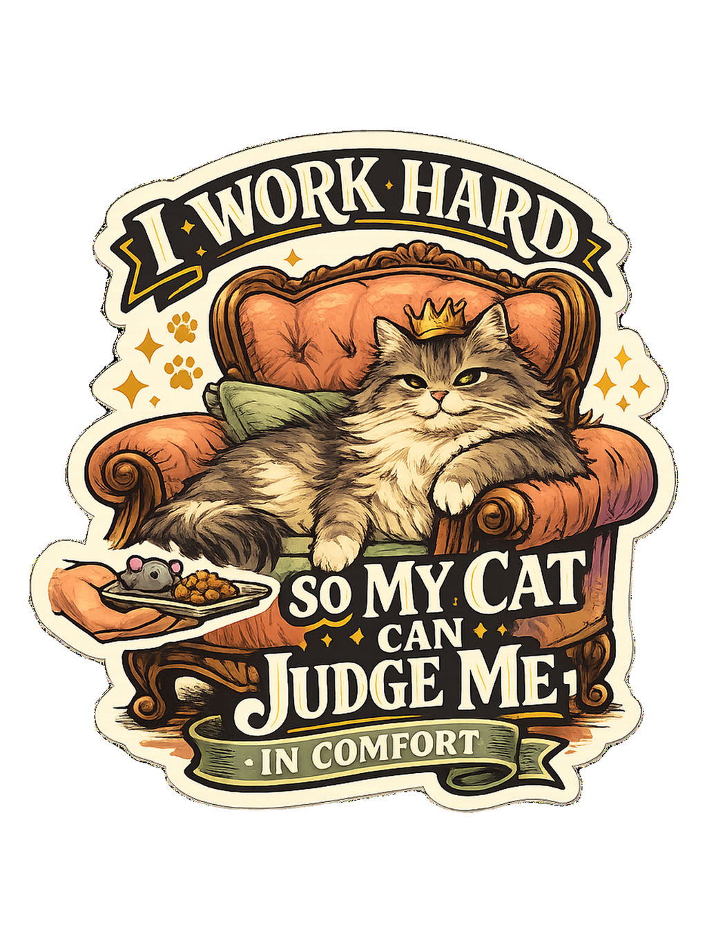 I Work Hard So My Cat Can Judge Me In Comfort Tee