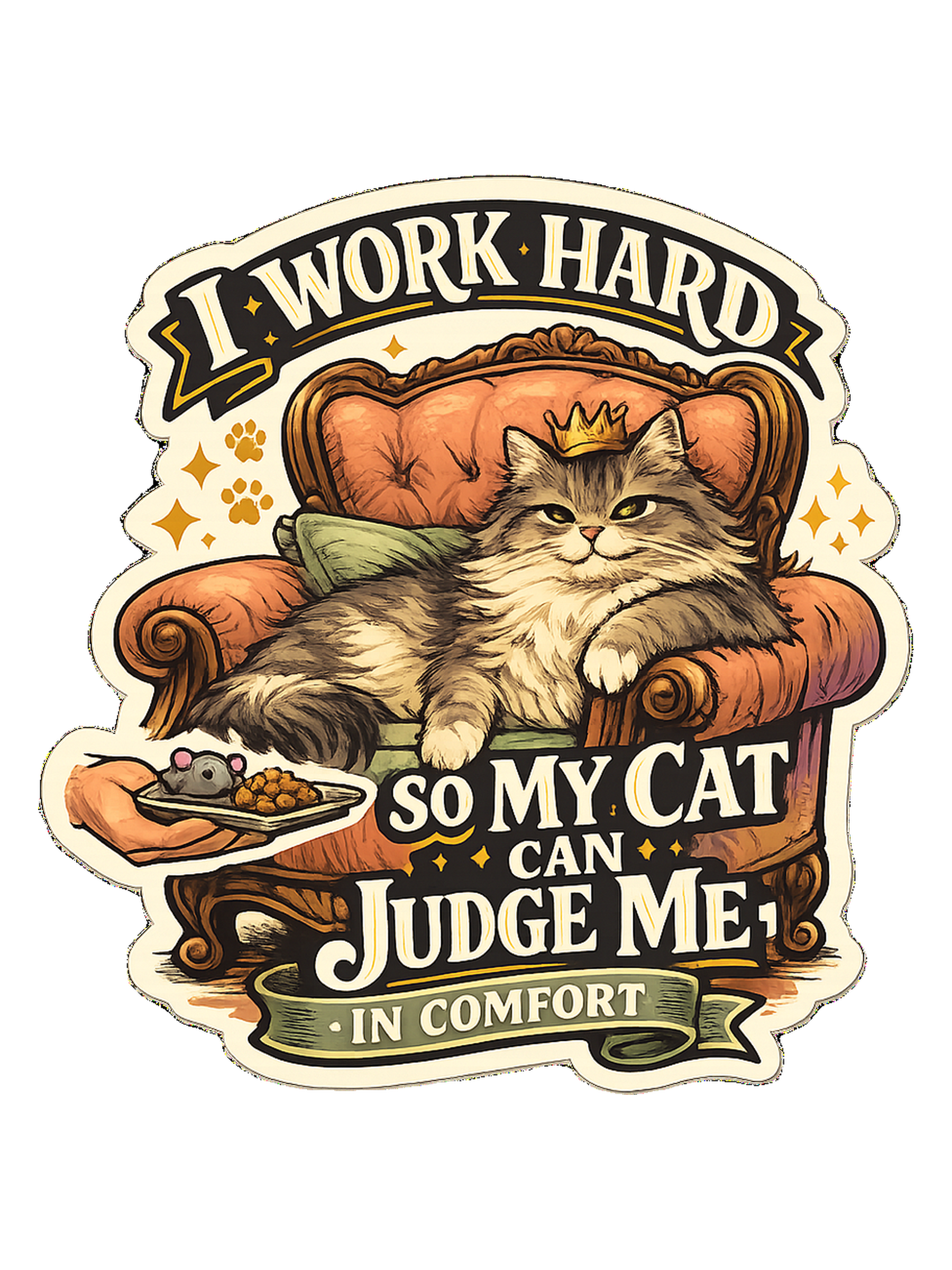 I Work Hard So My Cat Can Judge Me In Comfort Tee