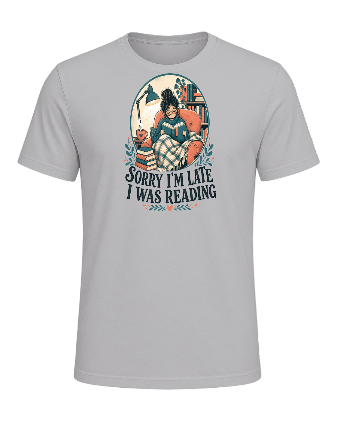 SORRY I'M LATE I WAS READING — Athletic Heather
