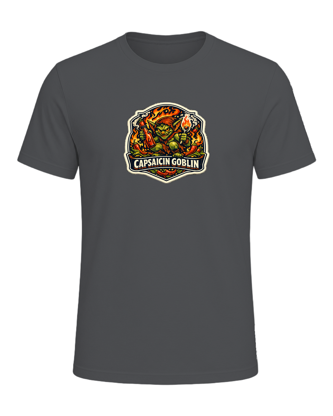 Capsaicin Goblin Tee — Asphalt